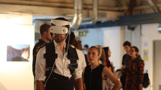 Man wearing VR headset