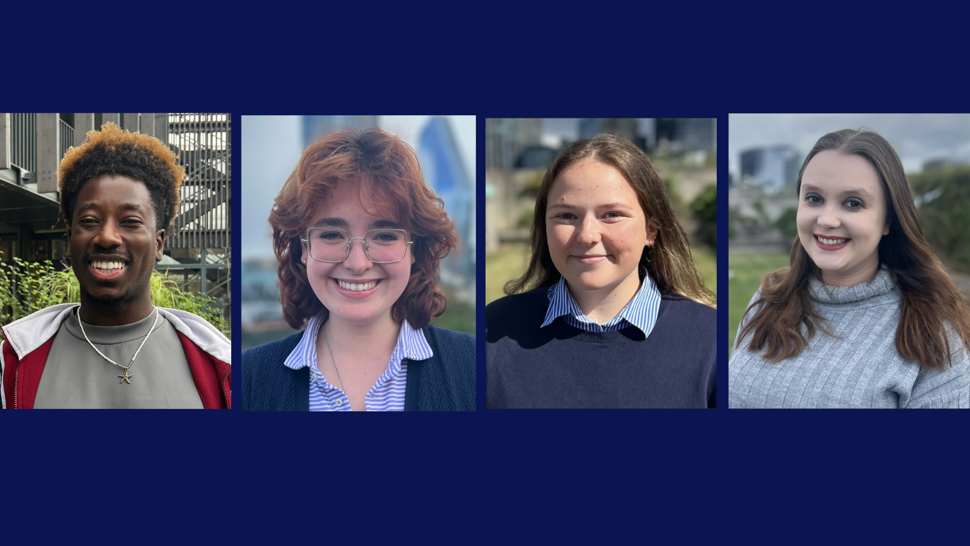 Profile images of Derek Otchere, Liv Bouton, Holly-Jasmine Kilvington, Jazmyn Barlow