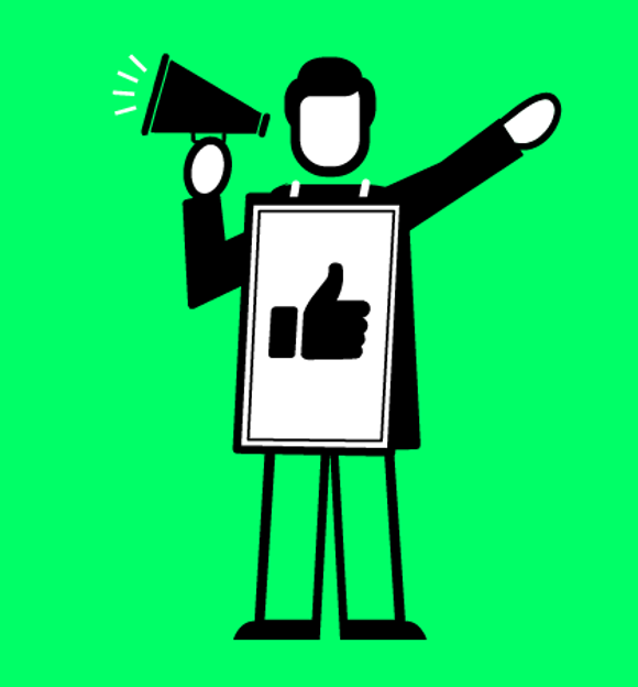 Illustration of a marketing assistant in animation illustration