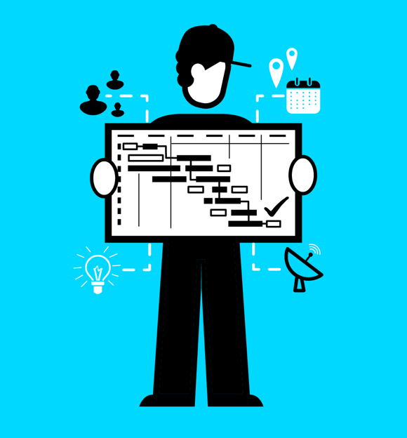 Technical project manager illustration